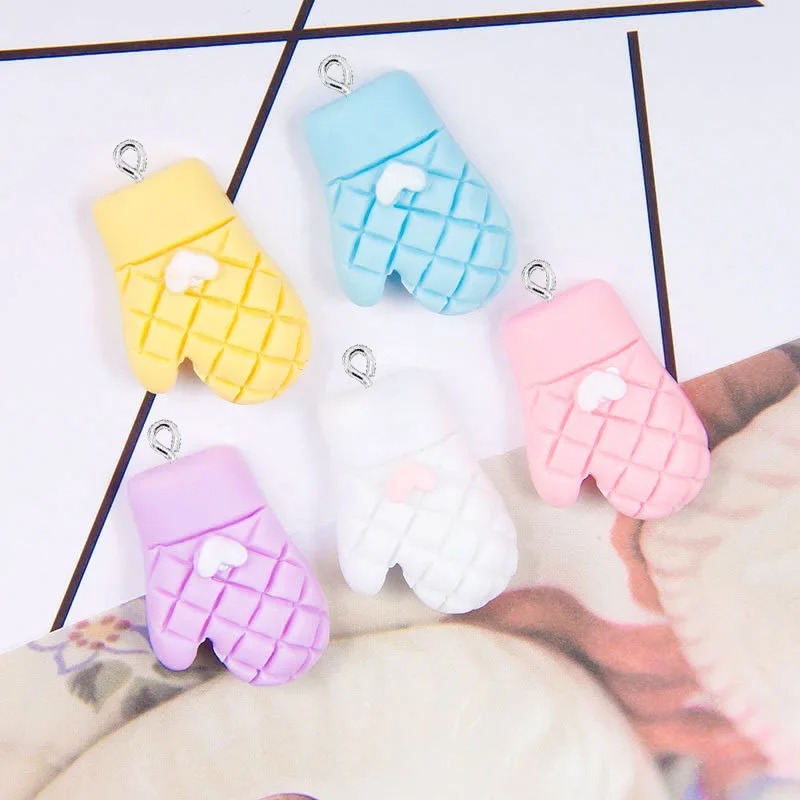 Jewelry Making Gloves - 10Pcs Baking Gloves Resin Charms for