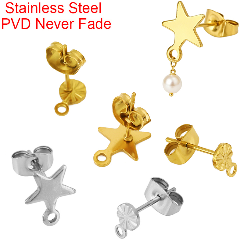 Jewelry Making Findings - 20pcs Hypoallergenic Stainless Steel Stud Earrings