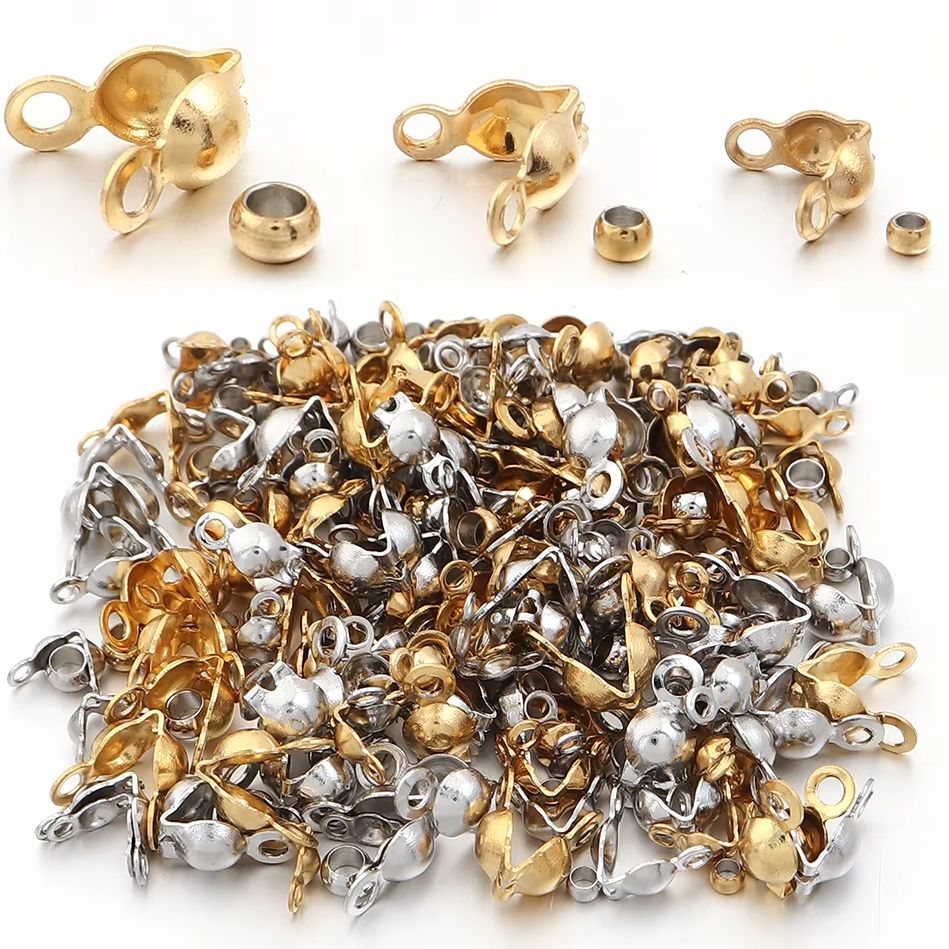 Jewelry Making Findings - 40-200pcs Stainless Steel Connector Clasp Crimp