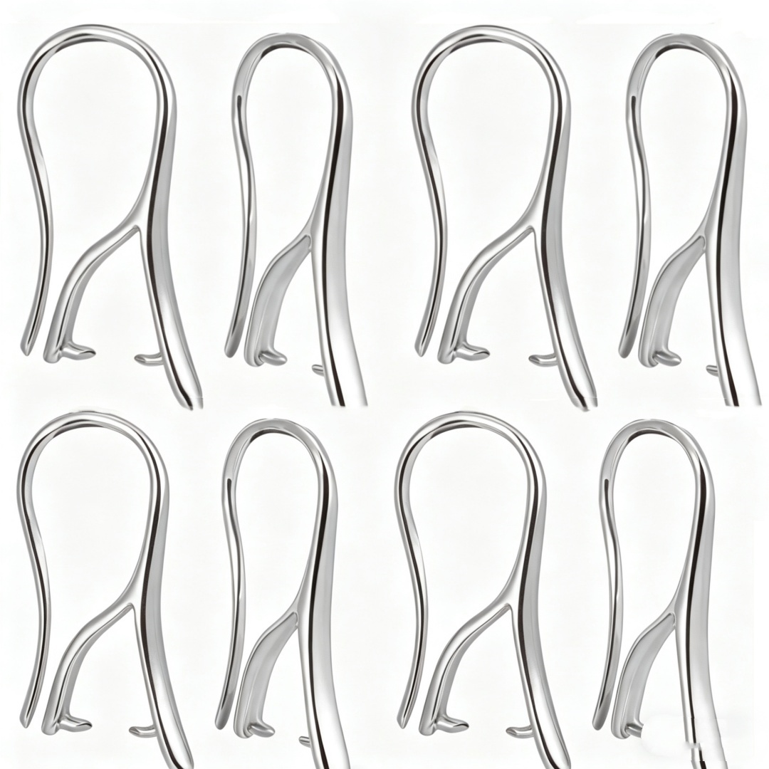 10/30Pcs White with Pinch Bail - Jewelry Making Findings recension och pris