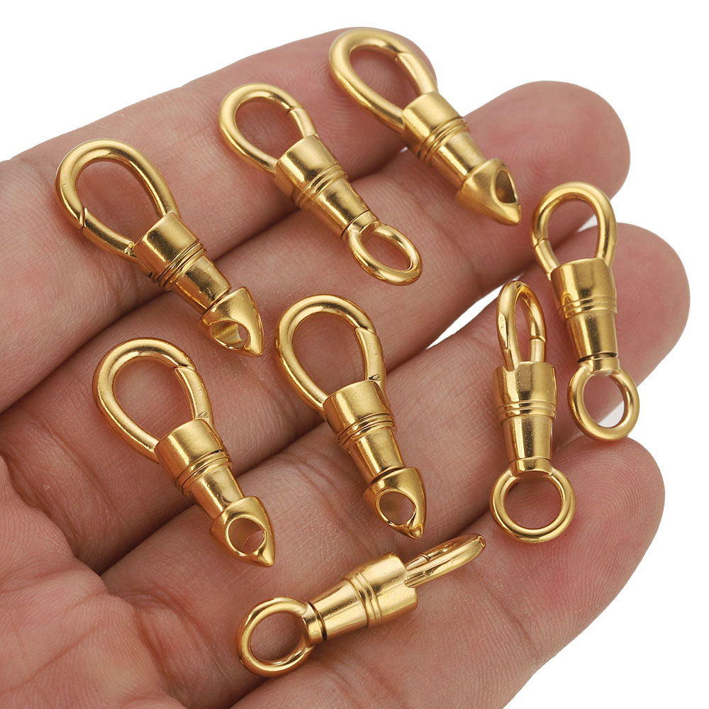 2pcs/lot Stainless Steel Bag K - Lobster Clasp Silver recension och pris