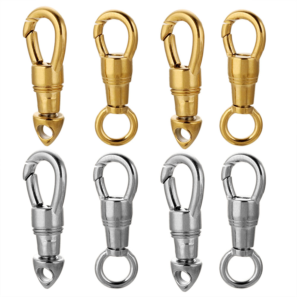 2pcs/lot Stainless Steel Bag K - Lobster Clasp Silver recension och pris