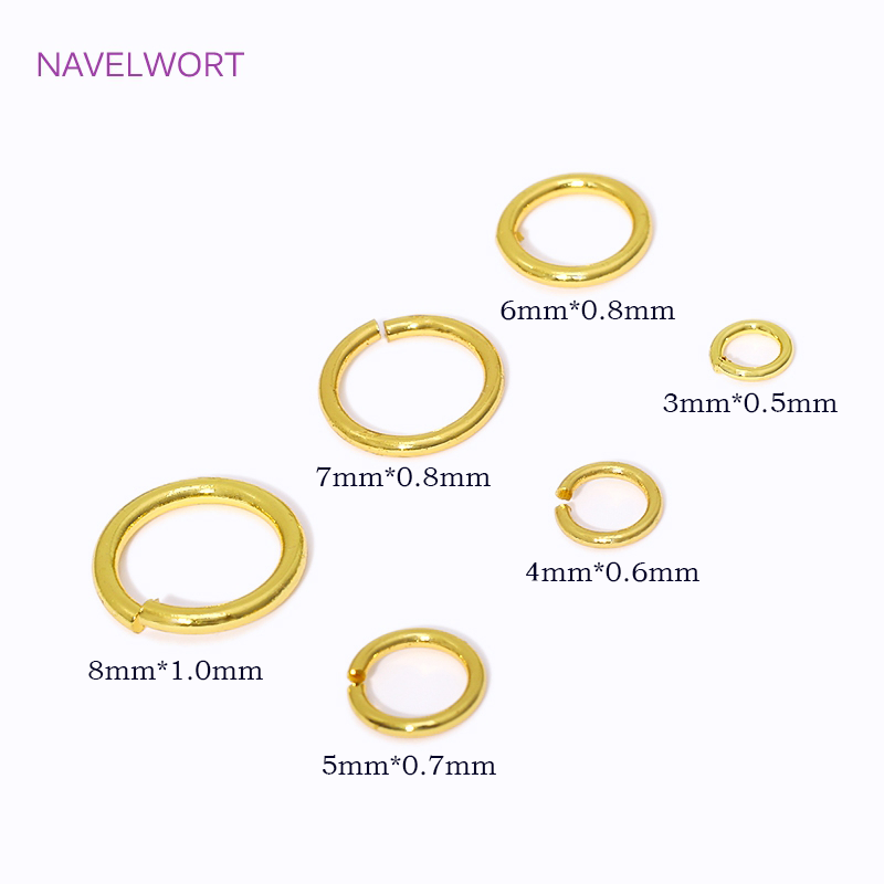 14K/18K Gold Plated Split Ring - Jewelry Making Jump Rings recension och pris