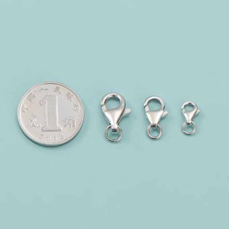 2pcs Genuine Real Pure Solid 9 - Lobster Clasp Silver recension och pris