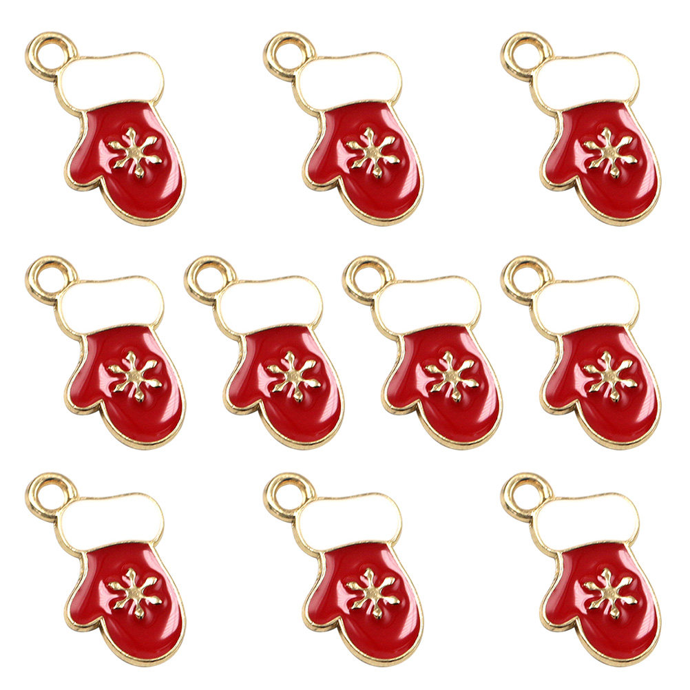 10Pcs Christmas Glove Charms A - Jewelry Making Gloves recension och pris