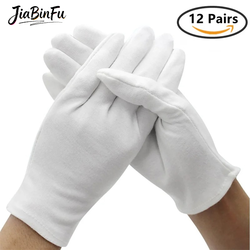 12/6 Pairs Cotton Work Gloves  - Jewelry Making Gloves recension och pris
