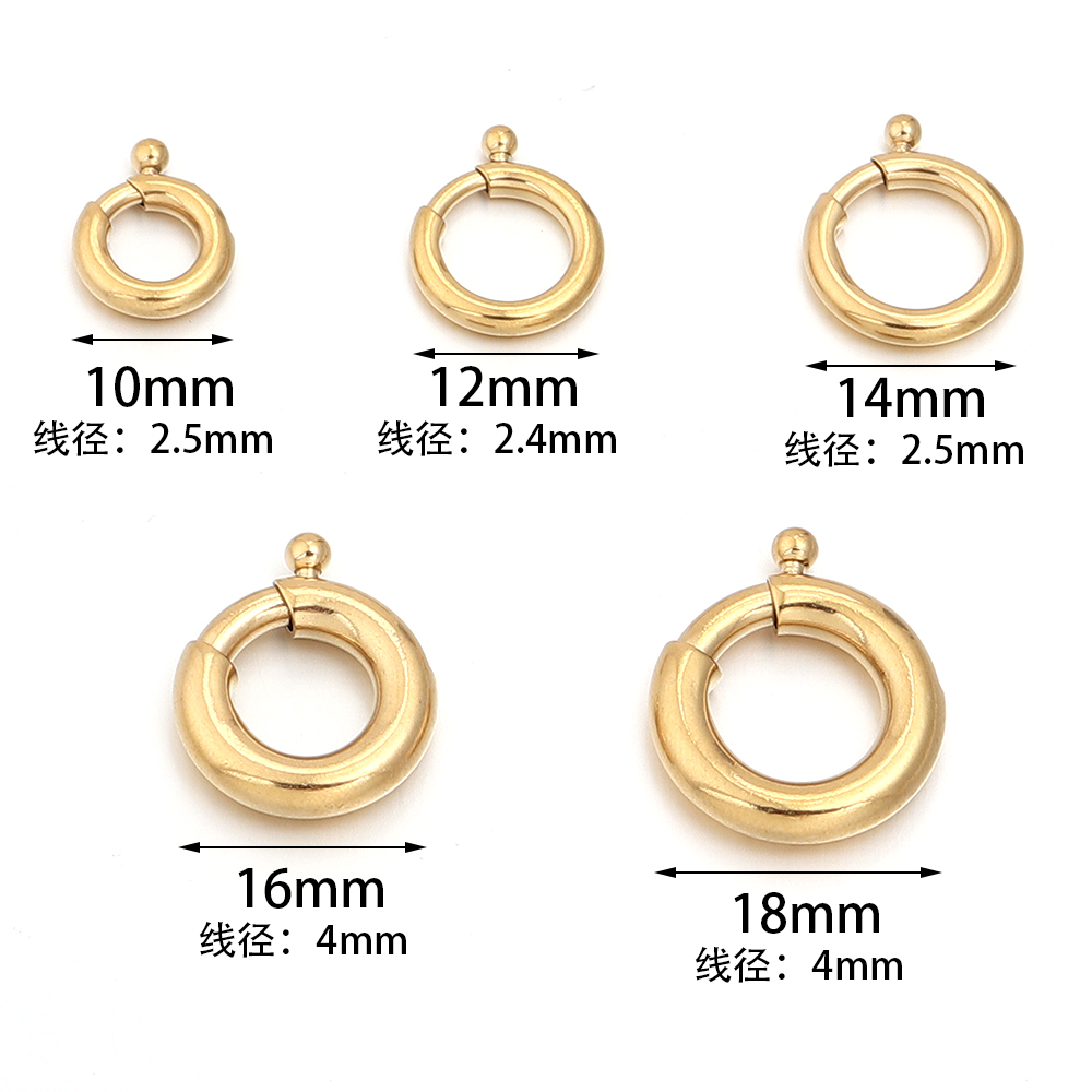 2pcs Stainless Steel Spring Cl - Jewelry Making Findings recension och pris