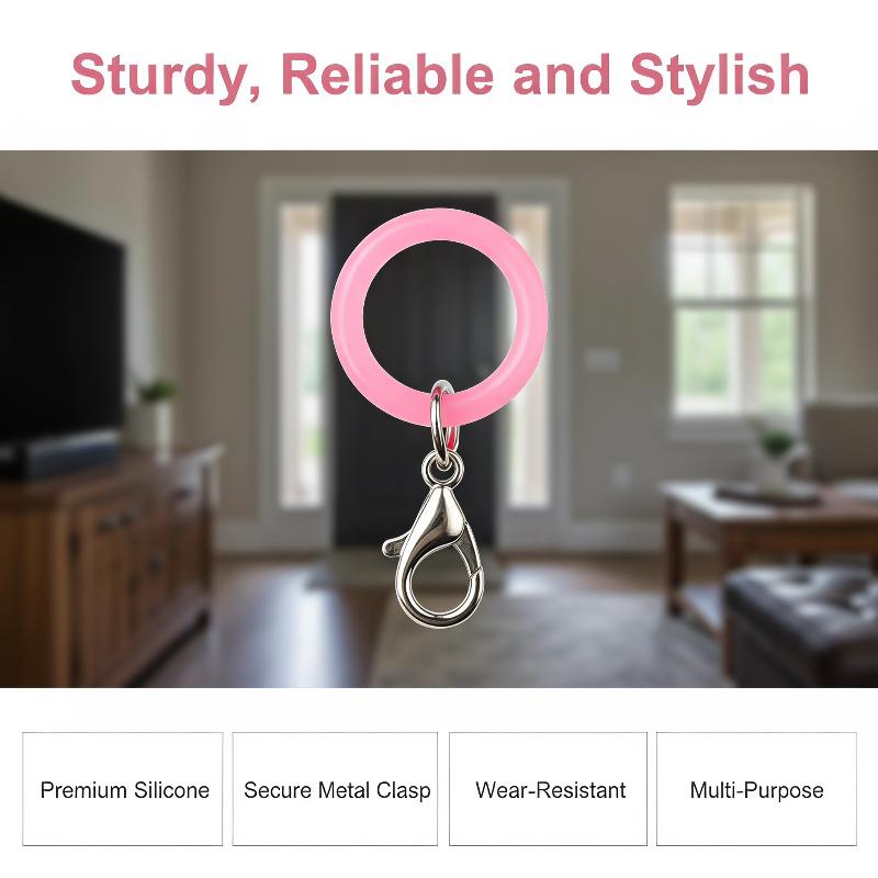 Silicone Umbrella Handle Rings - Lobster Clasp Silver recension och pris