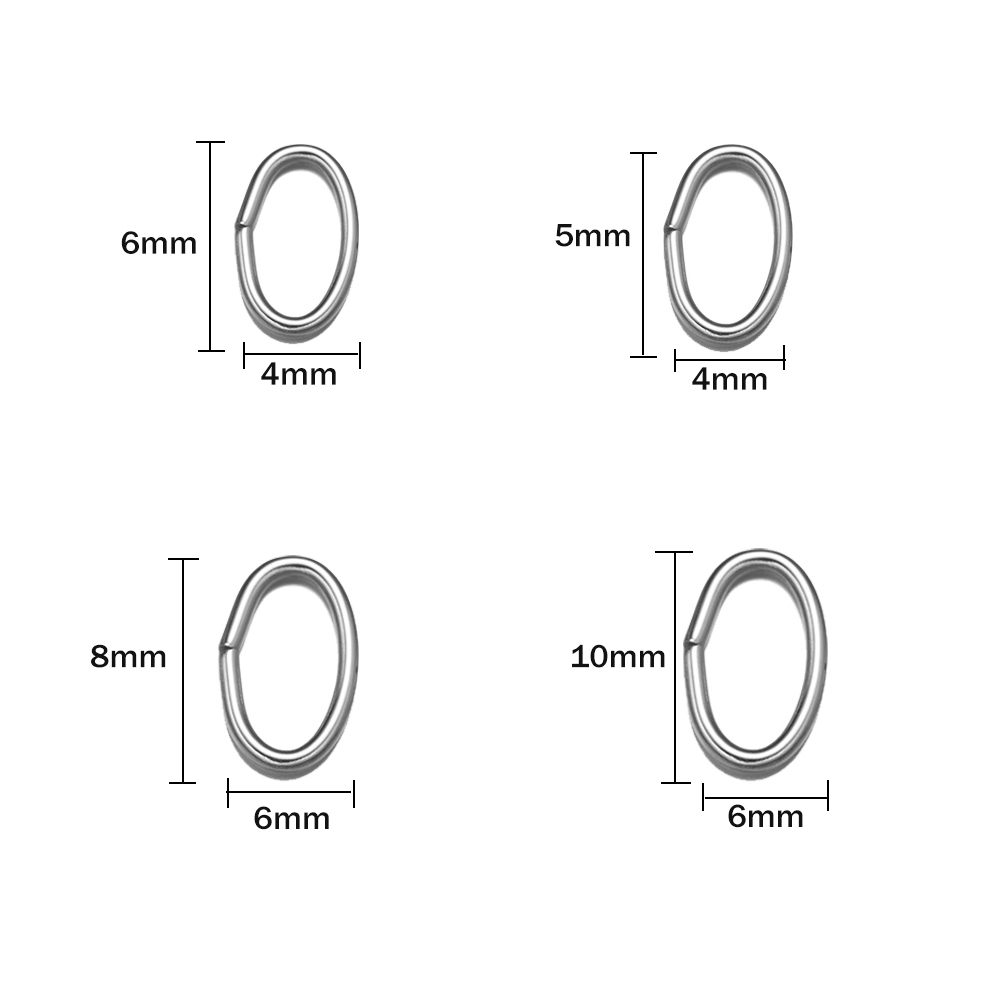 50pcs 3 Colors Stainless Steel - Jewelry Making Jump Rings recension och pris