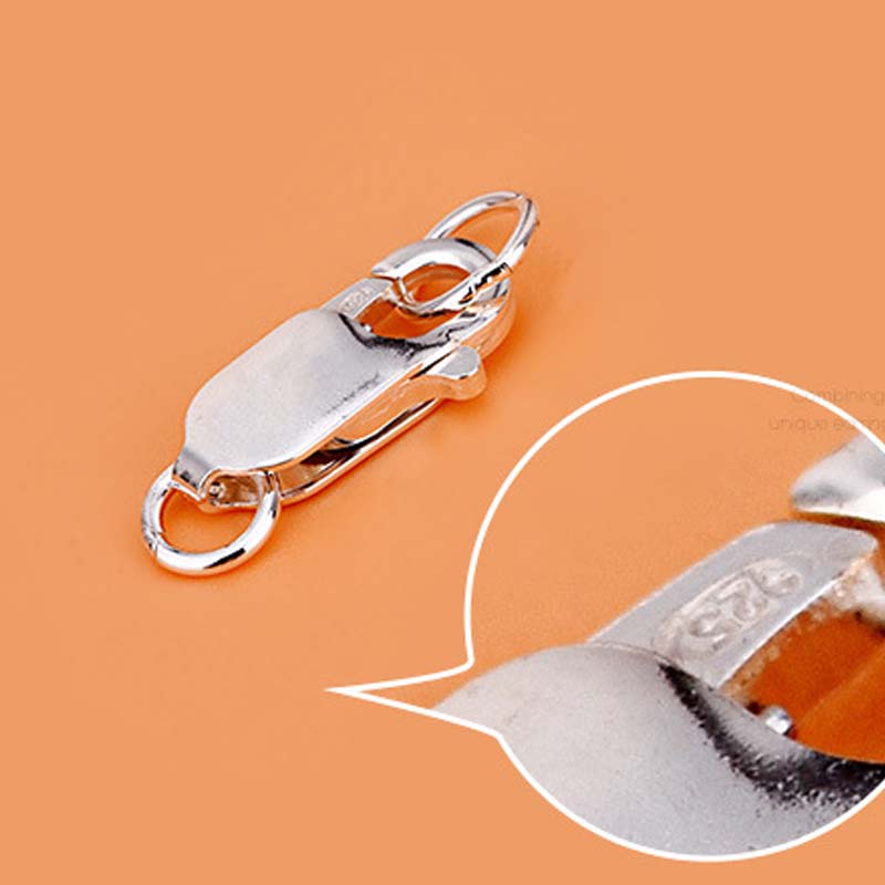 Genuine Real Pure Solid 925 St - Lobster Clasp Silver recension och pris