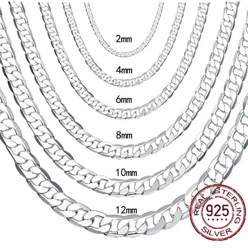 Men's 925 Sterling Silver Neck - Lobster Clasp Silver recension och pris
