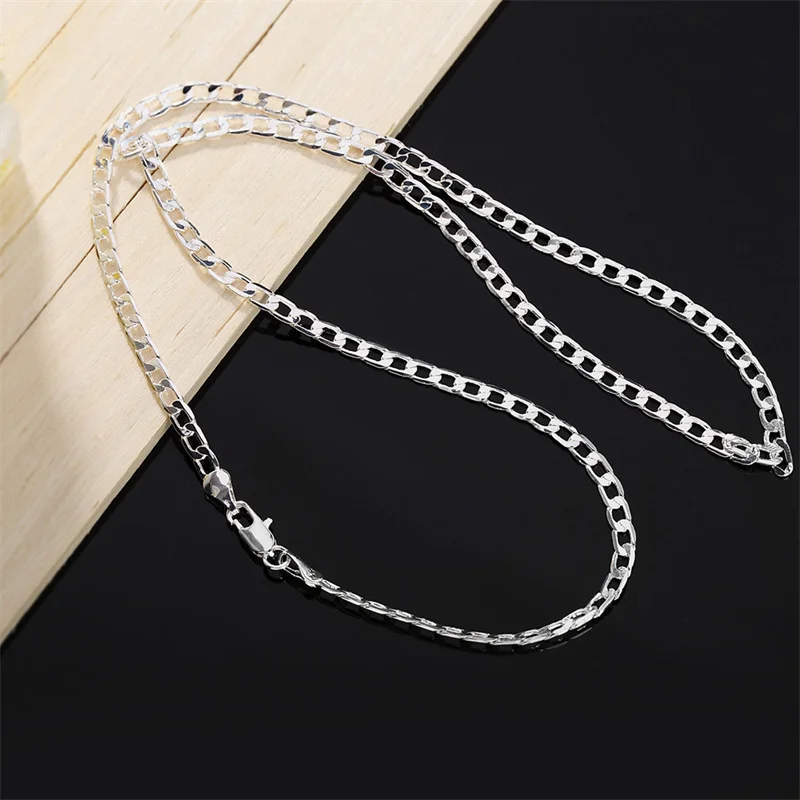 Men's 925 Sterling Silver Neck - Lobster Clasp Silver recension och pris