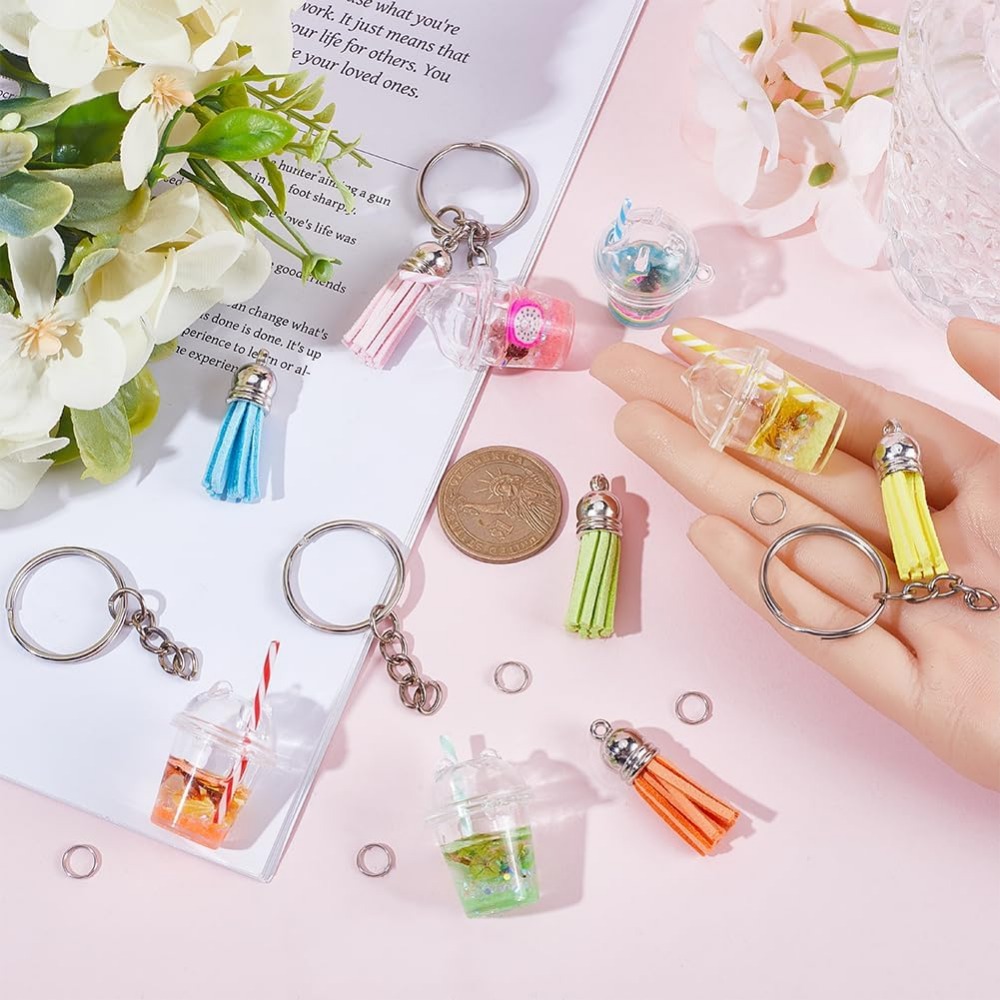 35Pcs DIY 5 Sets Bubble Tea Ke - Jewelry Making Charms recension och pris