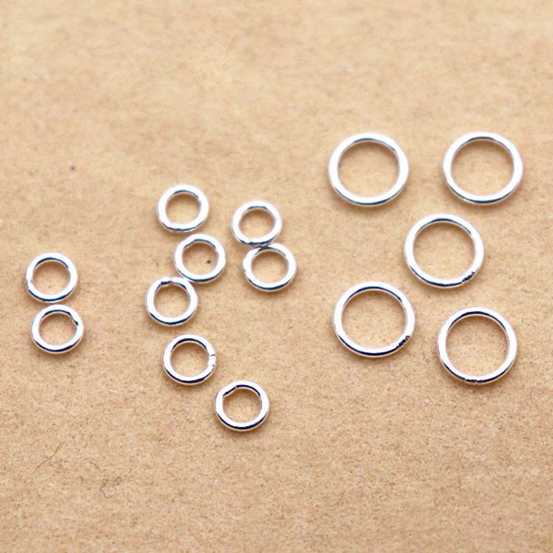10pcs Genuine Real Pure Solid  - Jewelry Making Jump Rings recension och pris