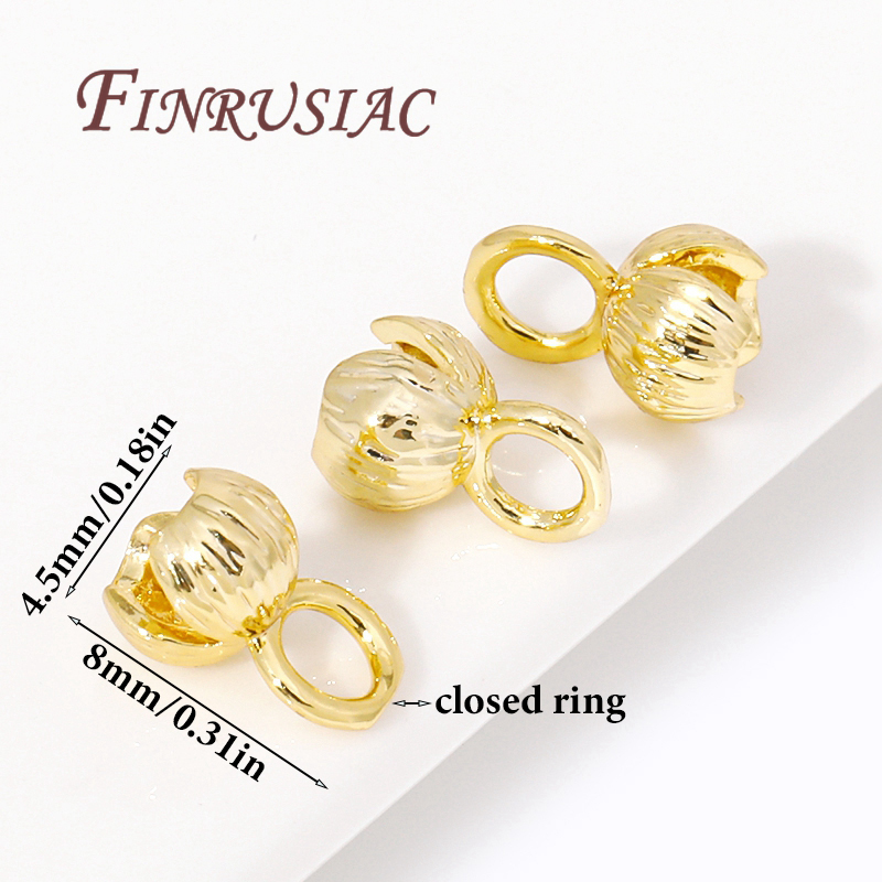 18K Gold Plated Cord Ends Clam - Eyepin Ball End recension och pris