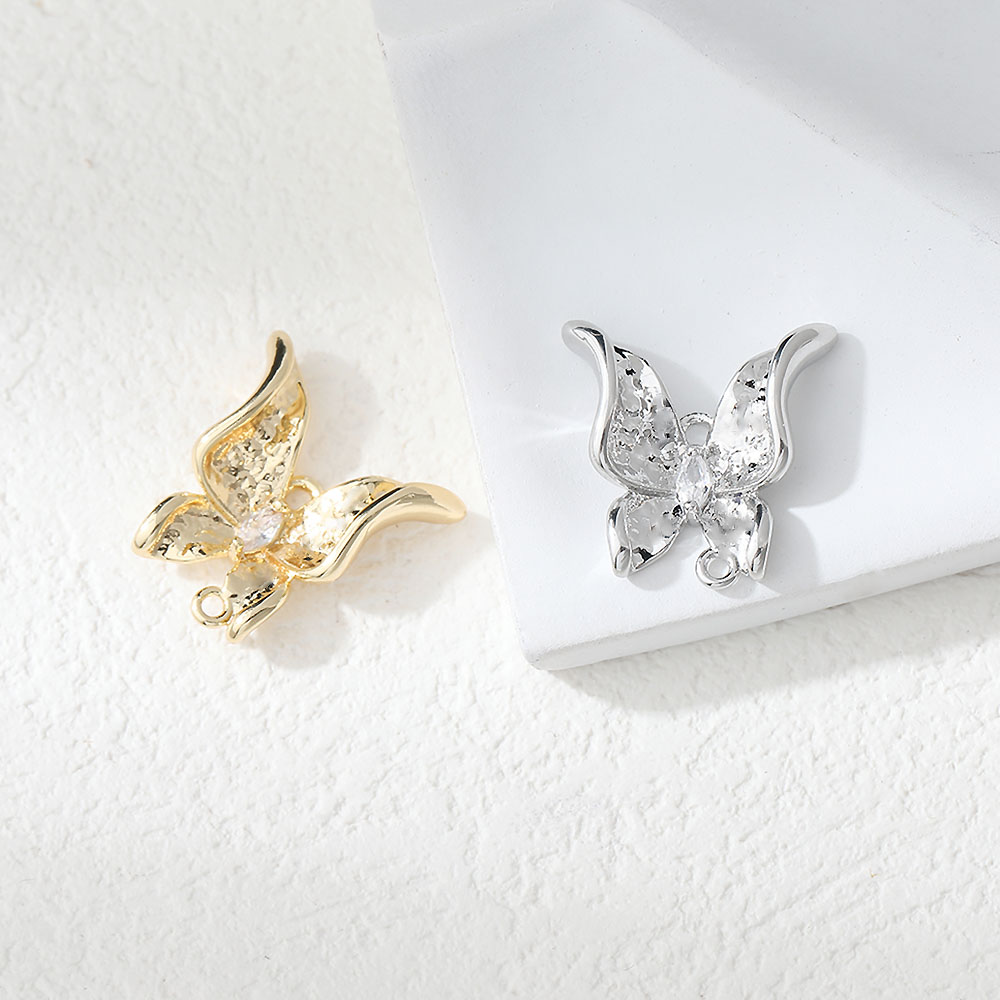 2PCS Dainty Butterfly Ear Stud - Jewelry Making Charms recension och pris
