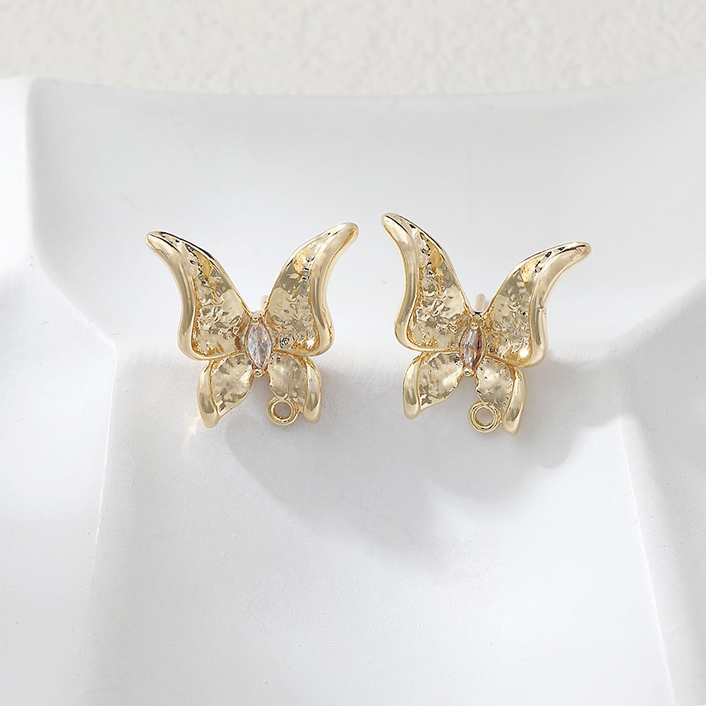2PCS Dainty Butterfly Ear Stud - Jewelry Making Charms recension och pris