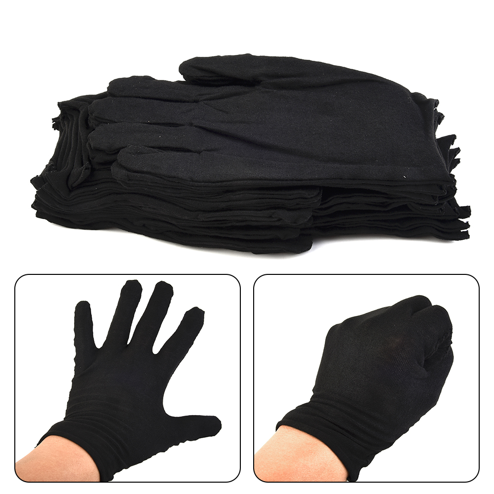 12 Pairs Black Cotton Gloves S - Jewelry Making Gloves recension och pris