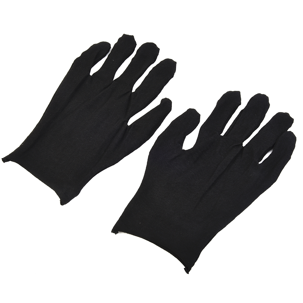 12 Pairs Black Cotton Gloves S - Jewelry Making Gloves recension och pris