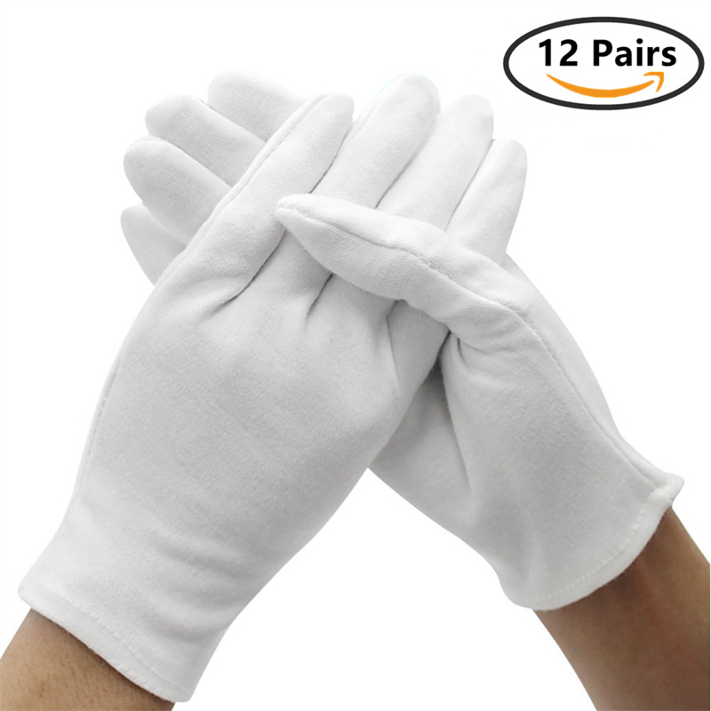 12Pairs White Cotton Work Glov - Jewelry Making Gloves recension och pris