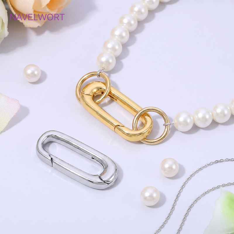 1/2/4Pcs 18K Gold Plated Oval  - Jewelry Making Metal Supplies recension och pris