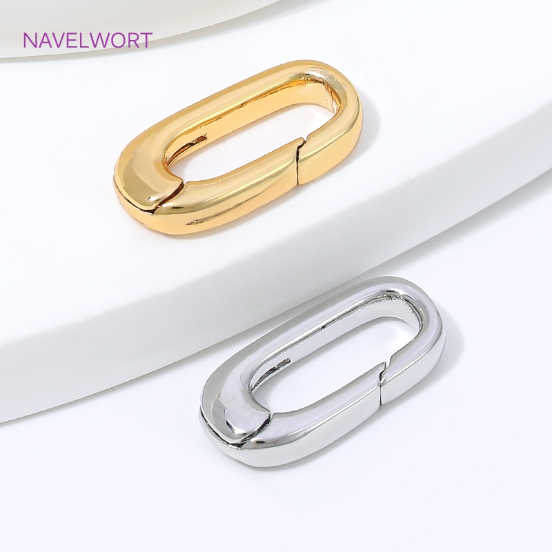 1/2/4Pcs 18K Gold Plated Oval  - Jewelry Making Metal Supplies recension och pris