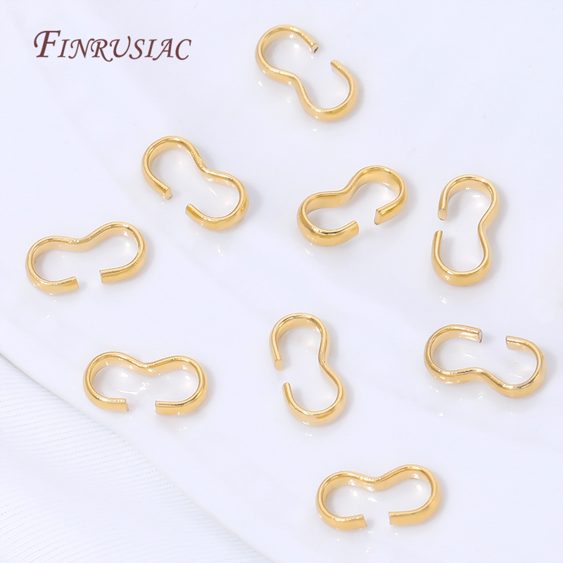 18K Gold Plated Open S Hook Cl - Jewelry Making Jump Rings recension och pris