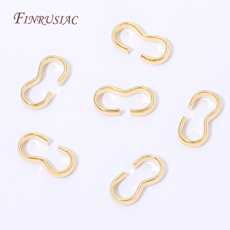 18K Gold Plated Open S Hook Cl - Jewelry Making Jump Rings recension och pris