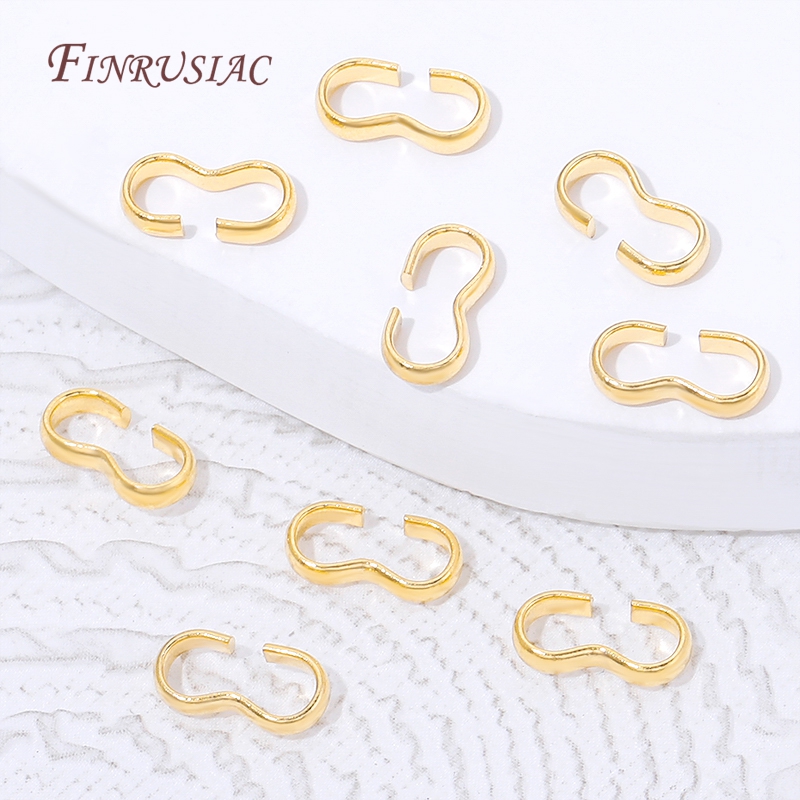 18K Gold Plated Open S Hook Cl - Jewelry Making Jump Rings recension och pris