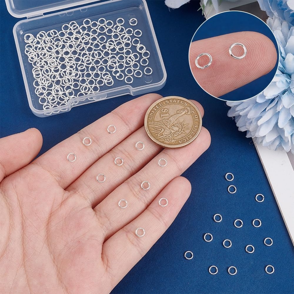200pcs 925 Sterling Silver Pla - Jewelry Making Jump Rings recension och pris