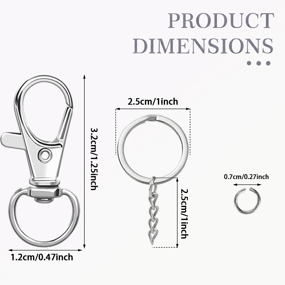 15/30 Set Swivel Lobster Clasp - Jewelry Making Jump Rings recension och pris