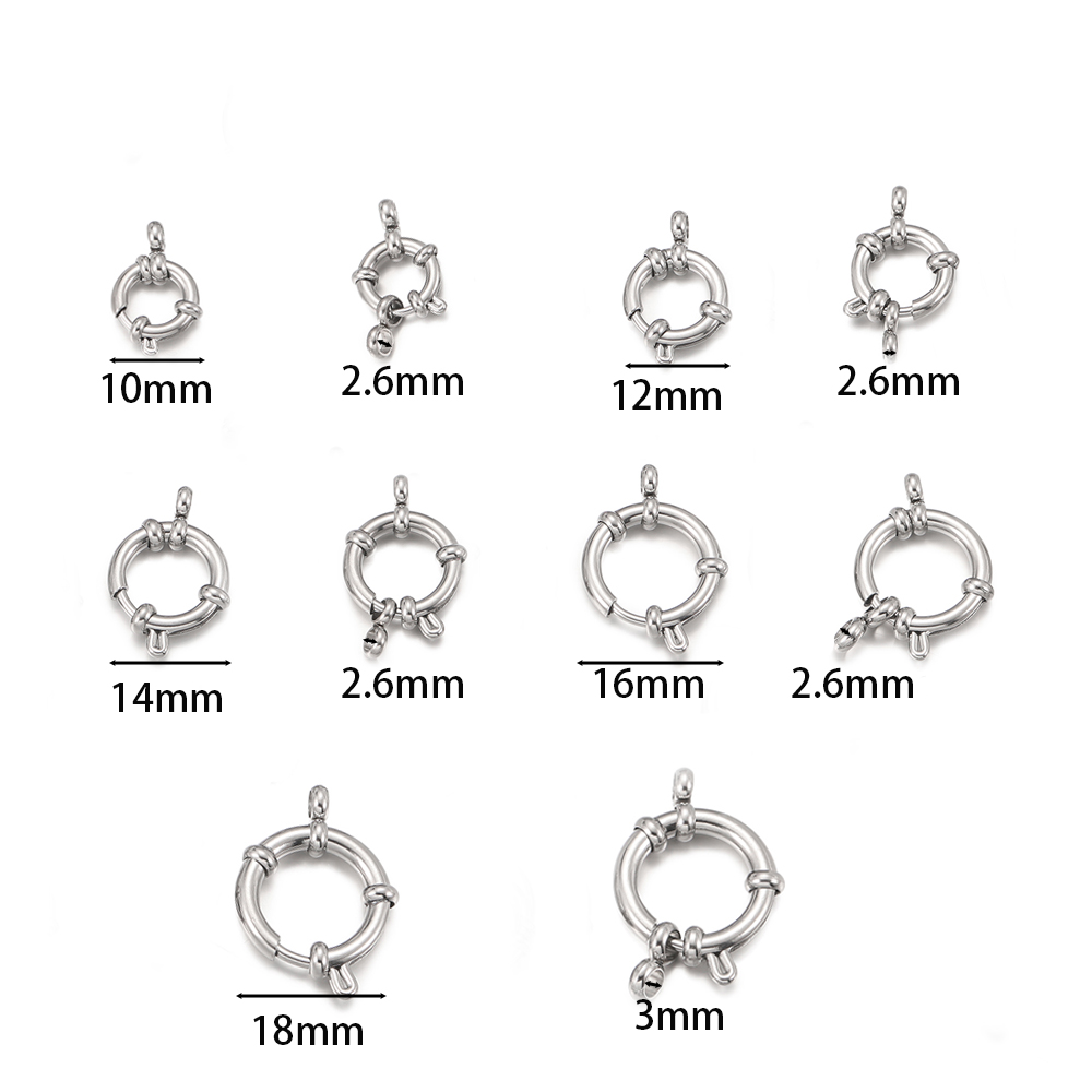 2pcs Stainless Steel Round Spr - Jewelry Making Metal Supplies recension och pris