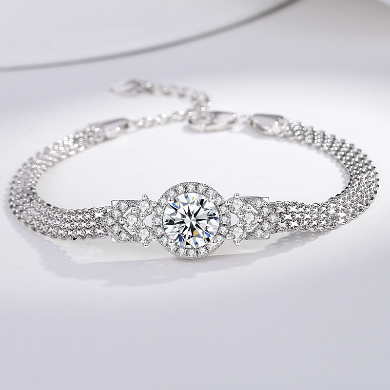 New 2 Carat D Color VVS1 Moiss - Lobster Clasp Silver recension och pris
