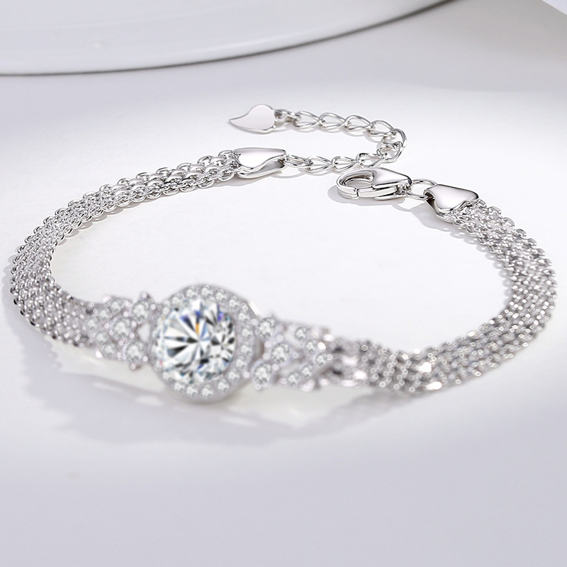 New 2 Carat D Color VVS1 Moiss - Lobster Clasp Silver recension och pris