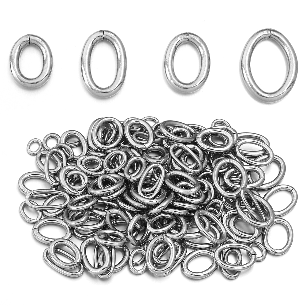 20pcs/lot Stainless Steel Oval - Jewelry Making Jump Rings recension och pris