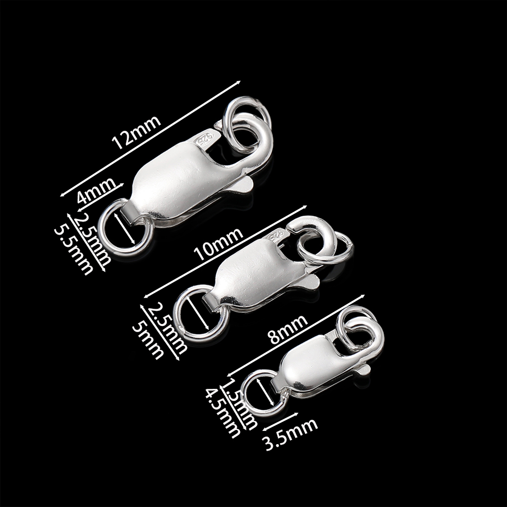 2Pcs Solid Silver Lobster Clas - Lobster Clasp Silver recension och pris