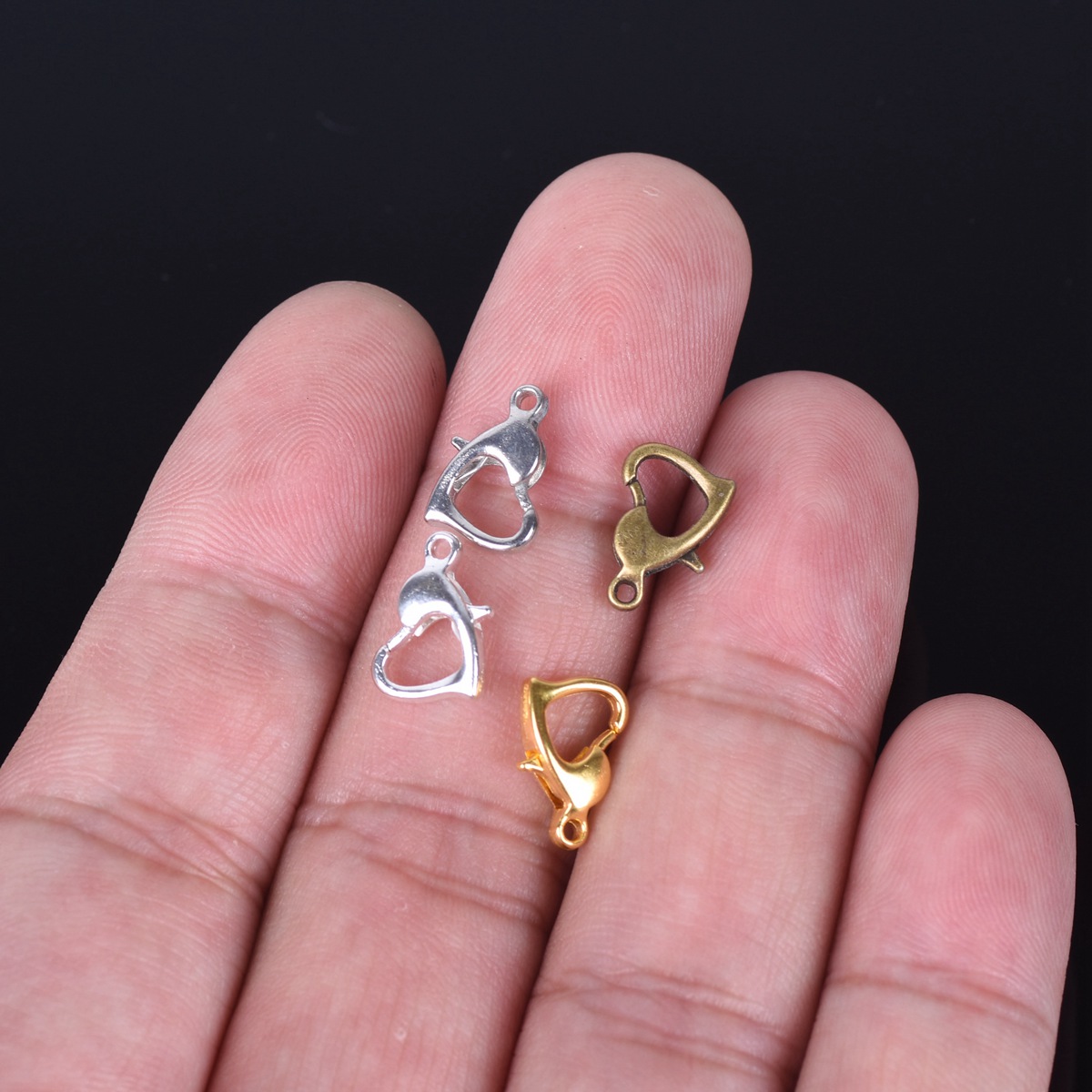 30pcs 12x8mm Gold/Silver/Bronz - Lobster Clasp Silver recension och pris