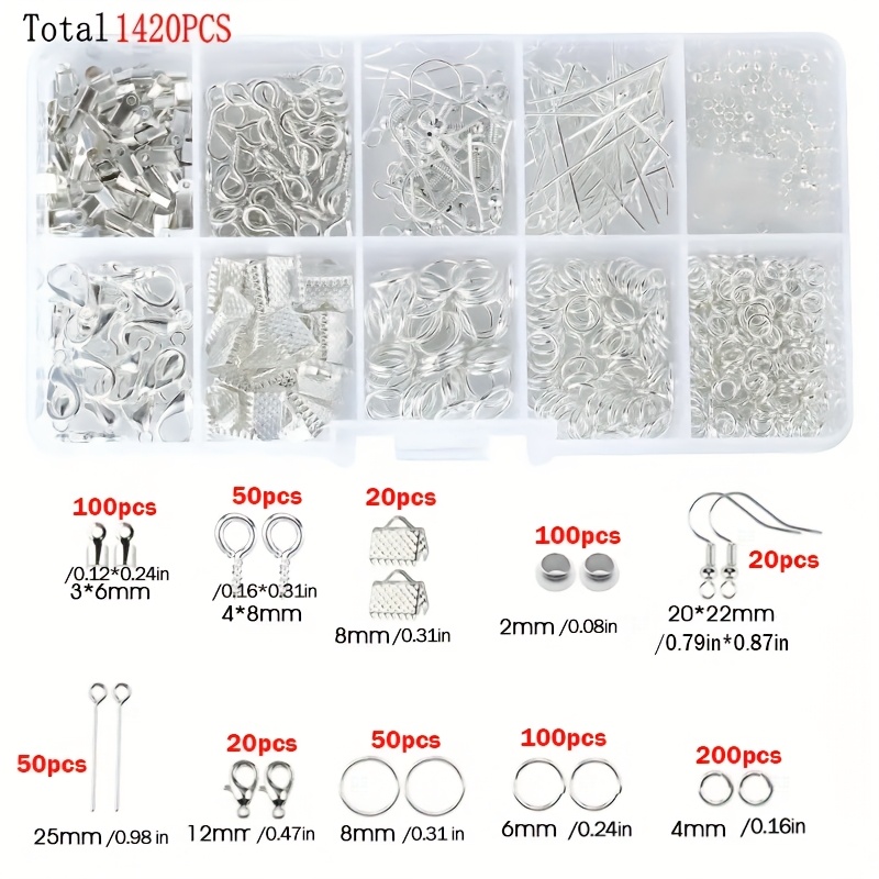 1420pcs 1box Jewelry Findings  - Jewelry Making Jump Rings recension och pris