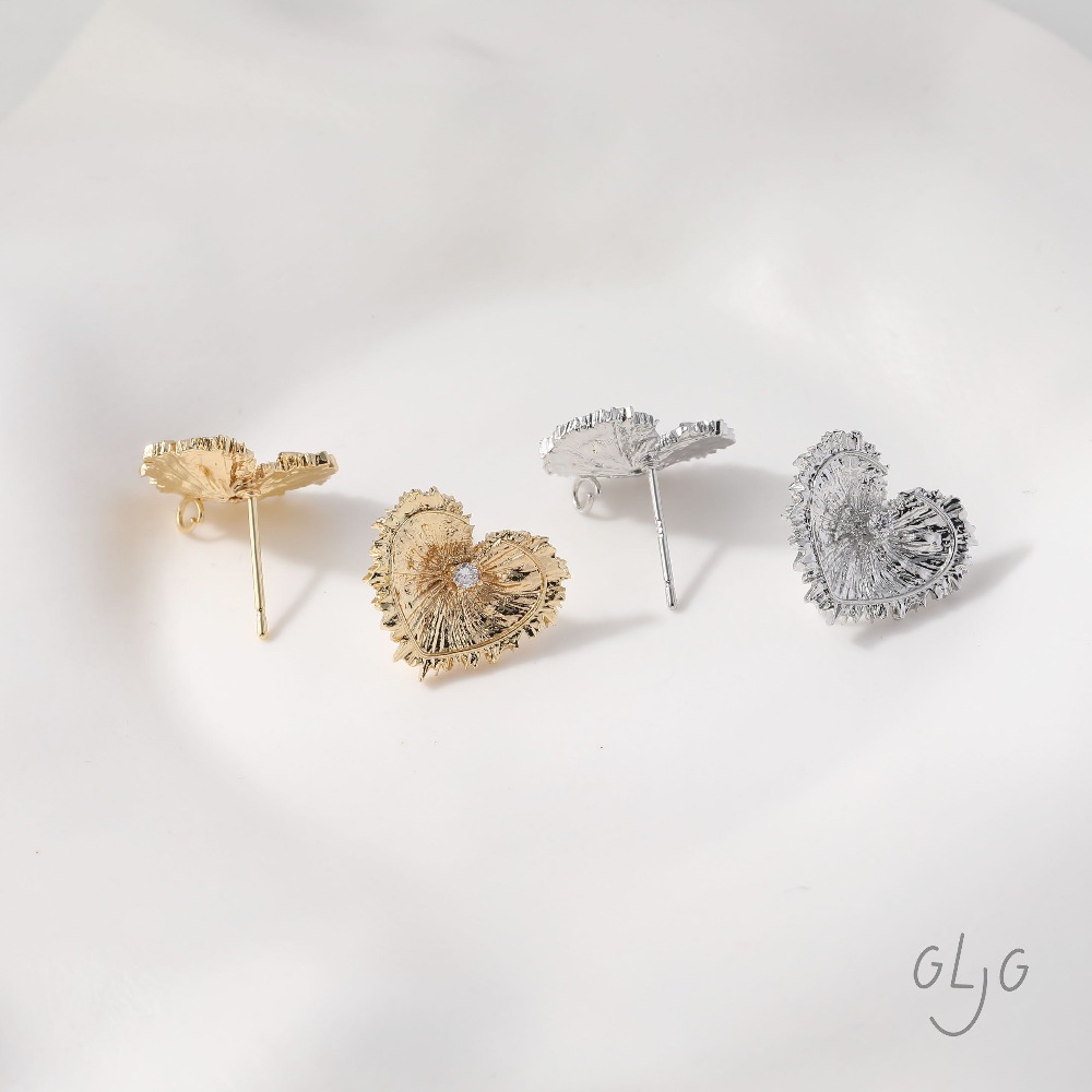 4PCS Heart Charms Stud Earring - Jewelry Making Charms recension och pris