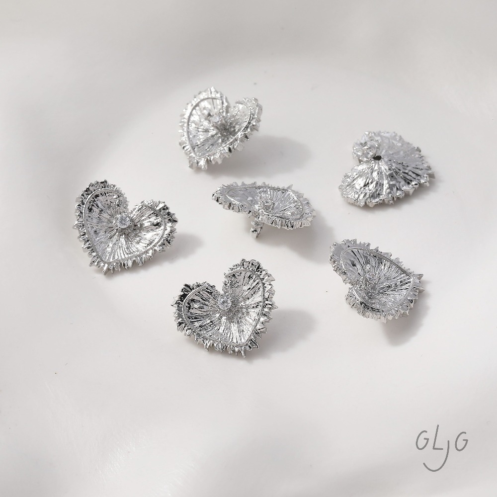 4PCS Heart Charms Stud Earring - Jewelry Making Charms recension och pris
