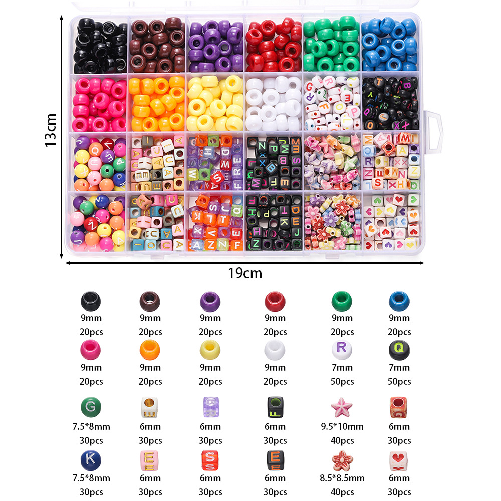 1 Box Colorful Acrylic Pony Be - Jewelry Making Kit For Beginners recension och pris