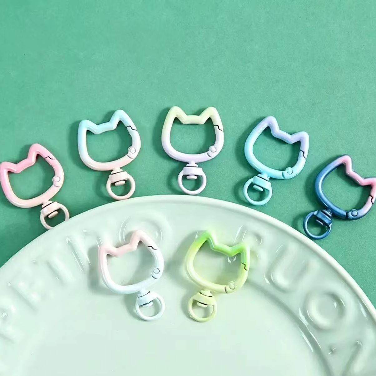 5-10PCS Gradient Cute Cat Clas - Jewelry Making Metal Supplies recension och pris